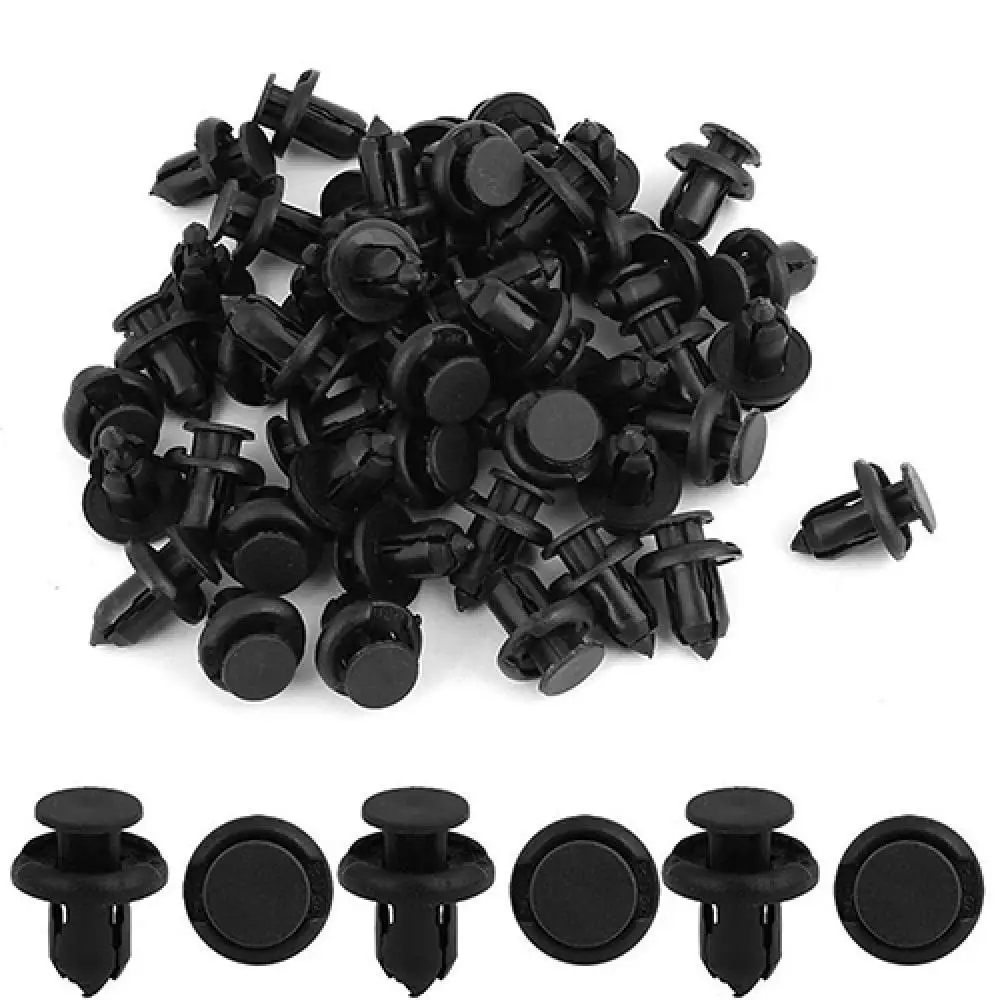 

50 Pcs Plastic Rivet Fastener Clips Fender Retainer Push Clip 10mm Hole for Car