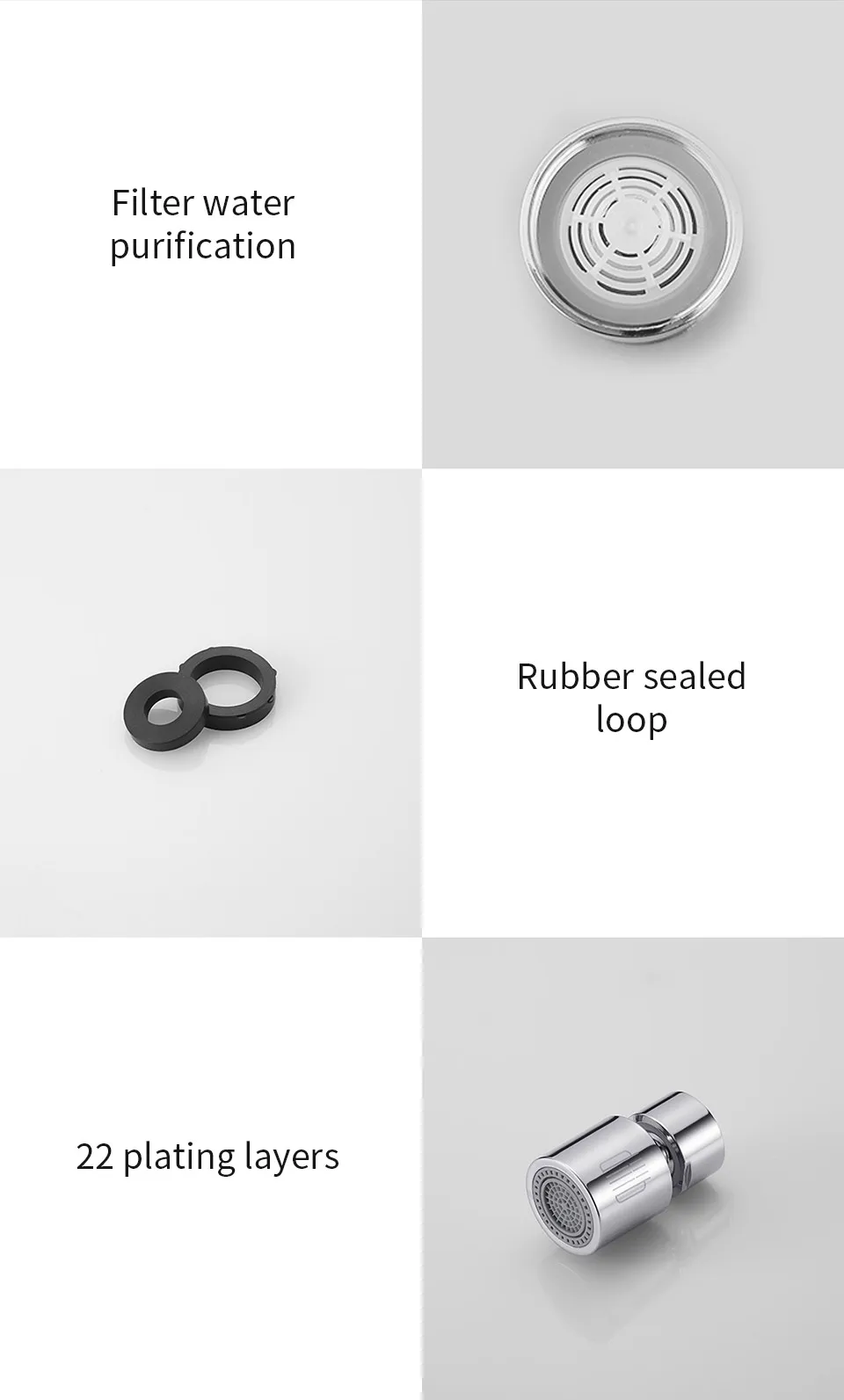Xiaomi DABAI кухонный аэратор водный диффузор Bubbler цинковый сплав водосберегающая головка фильтра кран с форсункой соединитель двойной режим