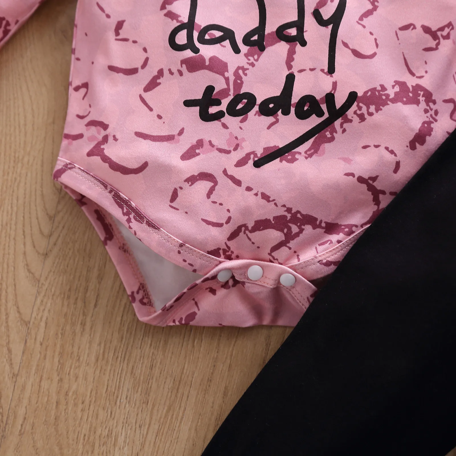 

Newborn Infant Baby Print Romper Bodysuit+Solid Pants+Headband Set Outfits