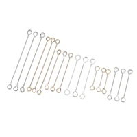 50pcs 15 20 25 30 35 40mm double eye pin earrings connecting rod pins for diy ear jewelry making jewelry accessories supplies