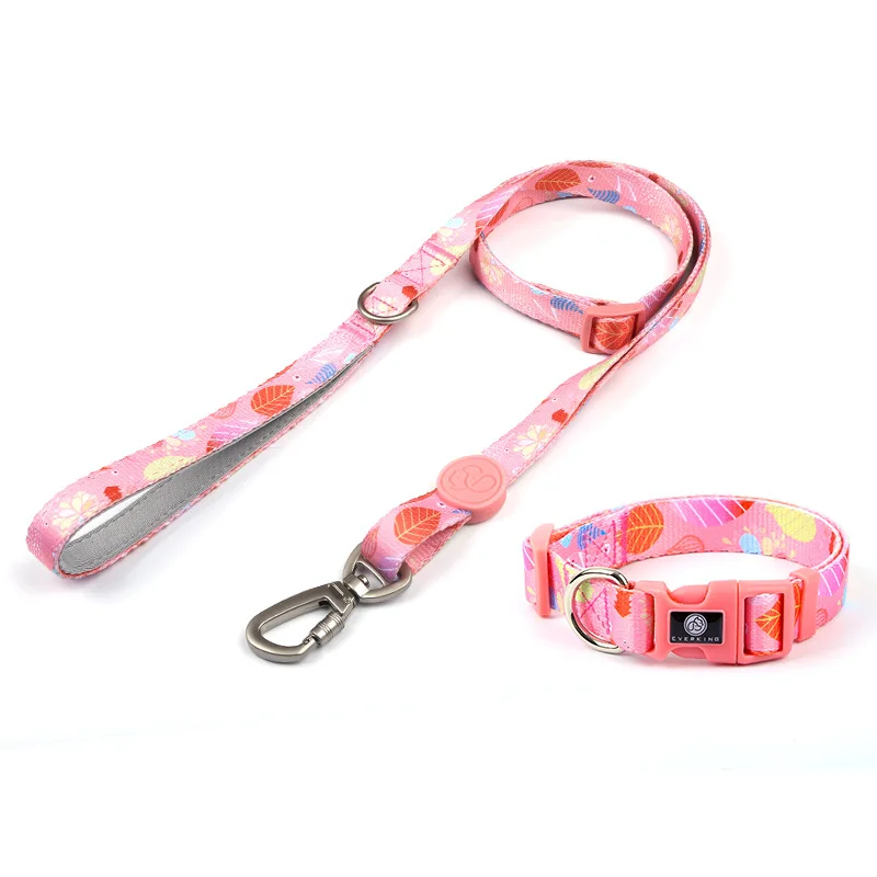 

Dog Puppy Cat Collars Fashion Designer Print Nylon Dog Collar Harness Pet Vest Walking Lead Adjustable Necklace Gato Accessories