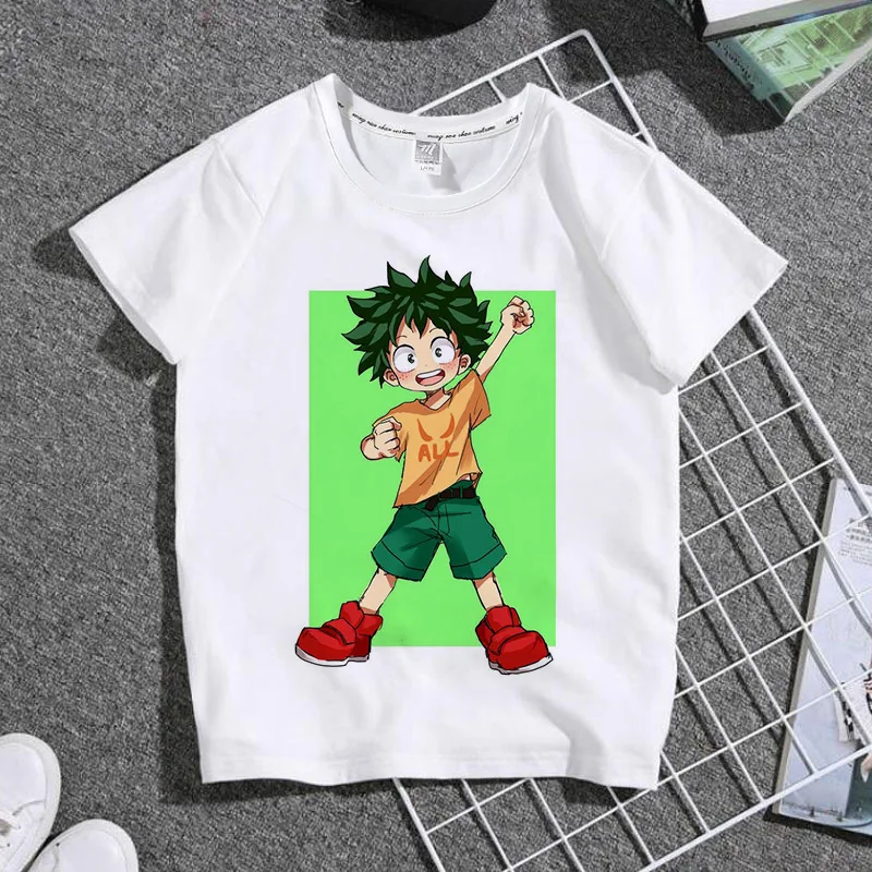 

2021 New Style T-shirt Summer Short Sleeved Kids My Hero Academia Boys and Girls Short Sleeve Comfort Tees Top Clothing