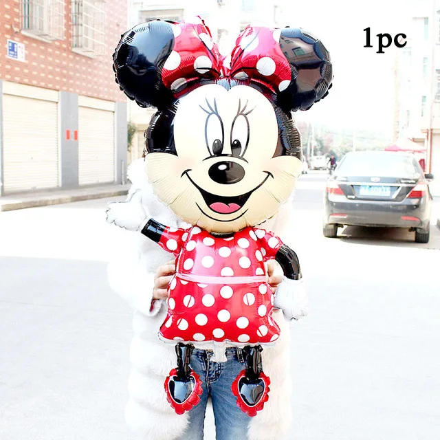 L minnie ZL red KAMMIZAD 17 шт./лот anniversaire Микки красные цифры воздушные шары для 1. Украшения для дня рождения, Детские фольгированные баллоны Минни, балоны - Цвет: L minnie ZL red