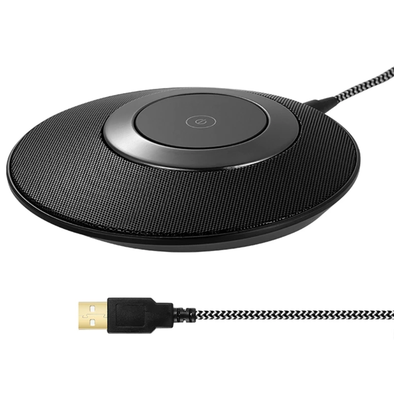 

USB Conference Microphone 360° Omnidirectional Condenser Computer Mic Office