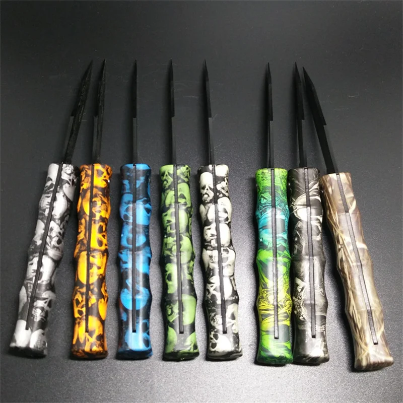 Складной нож с 3d-рисунком черепа уличный карманный мини-нож из нержавеющей стали