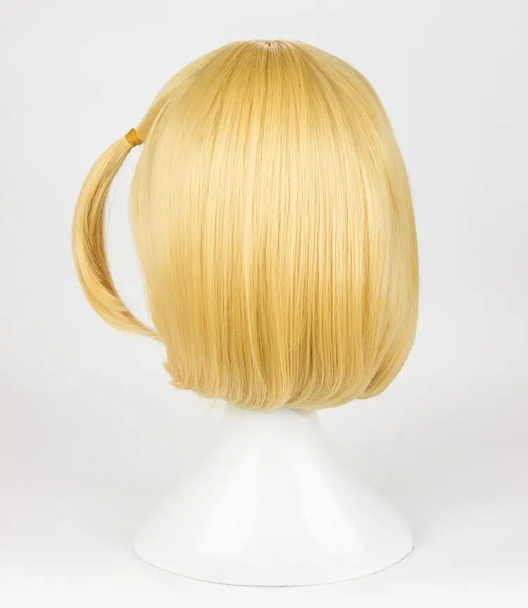 Haikyuu! Hitoka Yachi Wig Косплей парик короткий золотой + бесплатная шапочка для