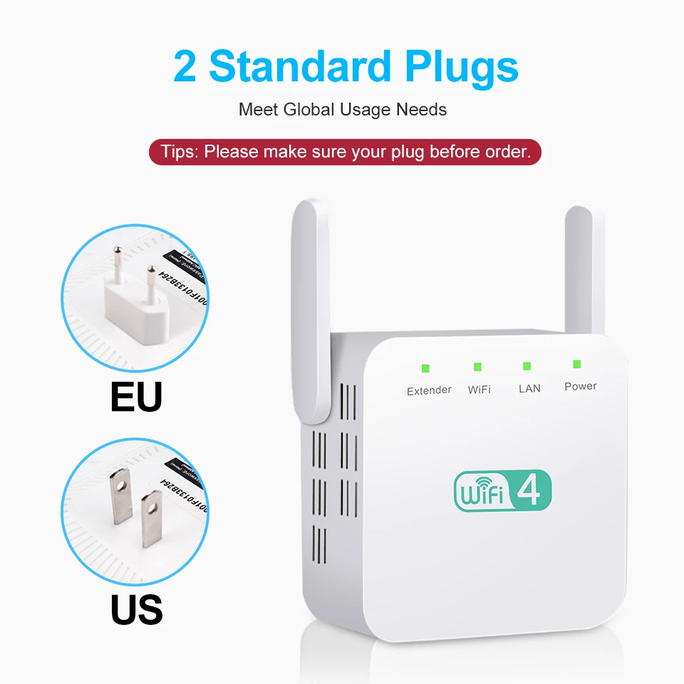 Супер усилитель Wi-fi повторитель 2,4G Wifi расширитель сигнала Усилитель Wi-fi повторитель Wifi усилитель двойной антенны Wi-fi усилитель точки доступа