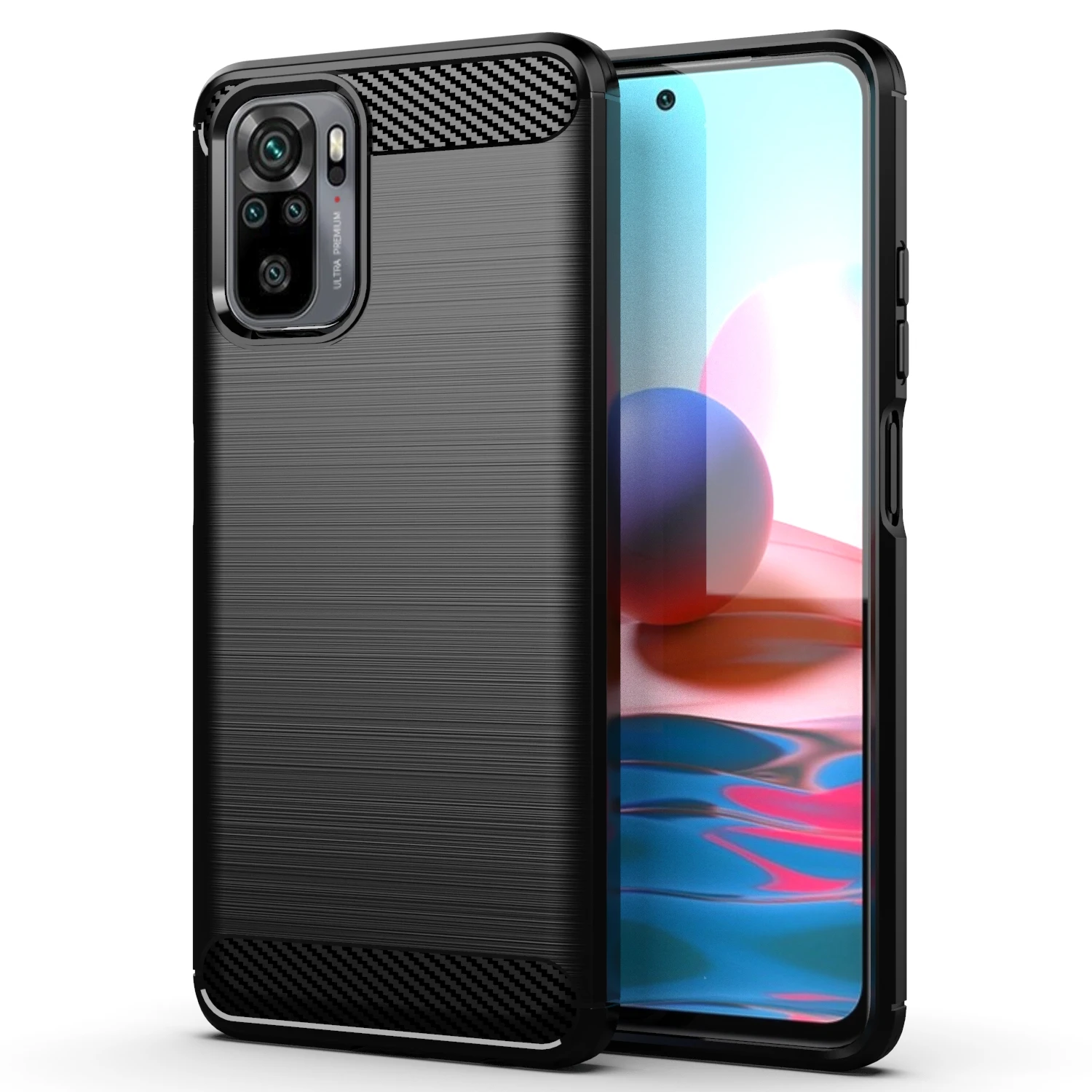 

FOR XIAOMI Renmi Note 10 9 8 7 6 5 4 S T PRO MAX Brushed Texture Phone Case Shockproof Cover Carbon Fiber Luxury Case