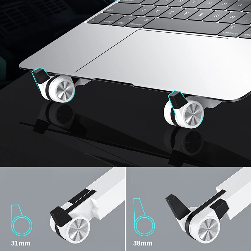 portable laptop stand foldable base notebook holder accessories for macbook pro hp adjustable tablet support cooling stand riser free global shipping