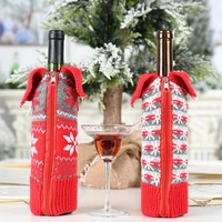 christmas decoration exquisite knit zipper christmas creative snow bottle cover 31x11cm christmas decorations for home