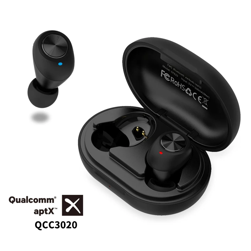 

Беспроводные наушники AYINO EP820 TWS, Bluetooth 5,0, APTX, с QualcommChip CVC 8,0, 25 ч воспроизведения, регулятором громкости