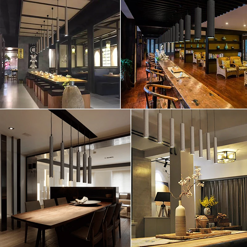 Nordic Cement Spot Pendant Lighting Modern Dinning Room Lamp Decor Light Fixture Hanging Indoor | Освещение