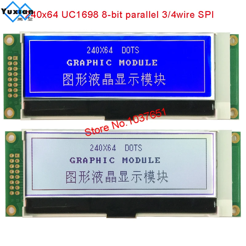 ЖК модуль 24064 240x64 маленький COG дисплей Графический 3 В UC1698u SPI серийный LG240645 1u|spi