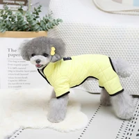 winter unisex pet jumpsuits solid color pure color keep warmth four leg all match dress up fashion pet dogs jumpsuits romper