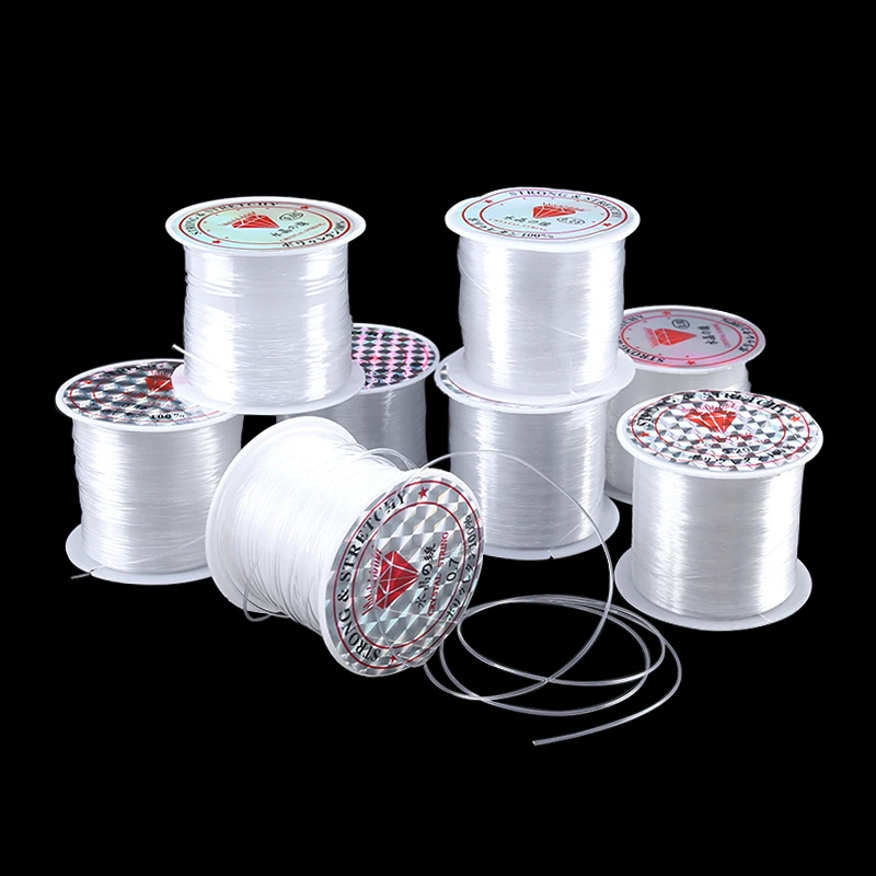100M Plastic Crystal DIY Beading Fishing Line No Elastic Cord Rope For Jewelry Making Supplies Wire Jeweleri String Thread