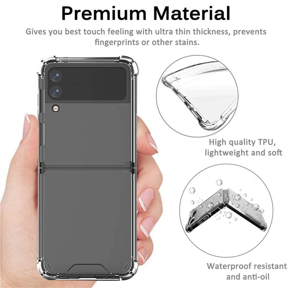 

Clear Mobile Phone Full Cover Lightweight Portable for Samsung Galaxy Z Flip3 5G Case Shell Mobile Phone CasesTransparent