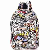 graffiti backpack cartoon canvas women shoulder bag best travel teenager girl boys school backpack female rucksack bagpack 2020