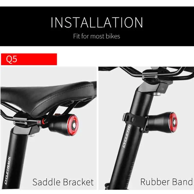 Велосипедный смарт фонарь для велосипеда стоп сигнал IPX5 водонепроницаемый USB