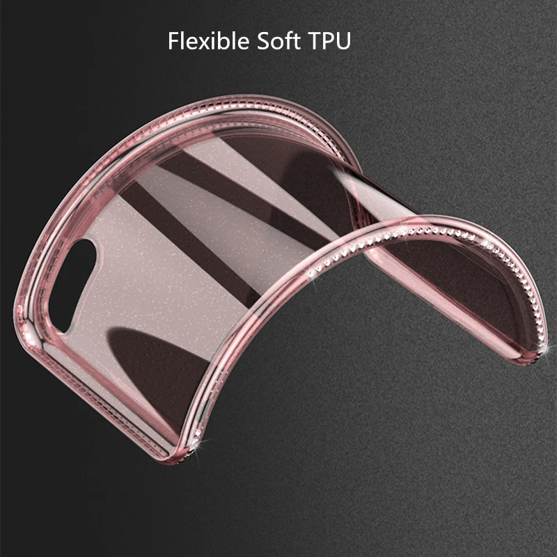 Bling Diamond Soft TPU Clear Case for iphone 11 Pro Max Glitter Transparent Back Cover X XS XR 6 6s 7 8 plus |