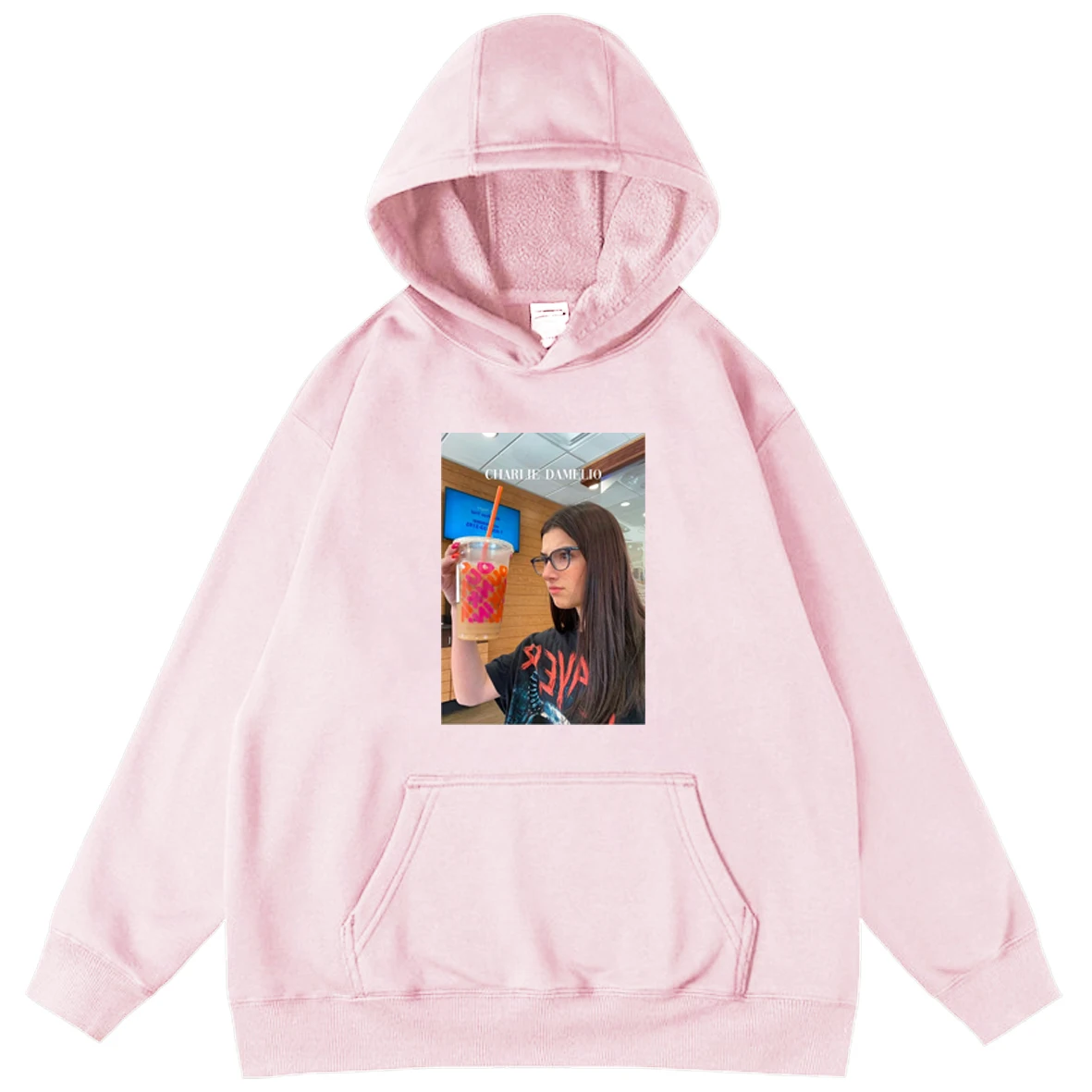 

Charli Damelio Print Boy Hoodie Youth Teens Oversized Hoodies Child Outfit Girls Cartoon Kawaii Pattern Tops Sweatshirt Pullover