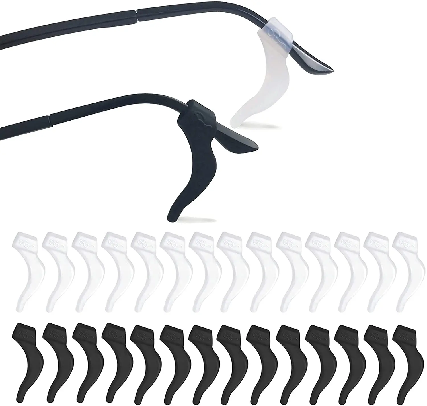 10-pairs-top-quality-silicone-anti-slip-holder-for-glasses-accessories-white-black-ear-hook-sports-eyeglass-temple-tip-stoppers