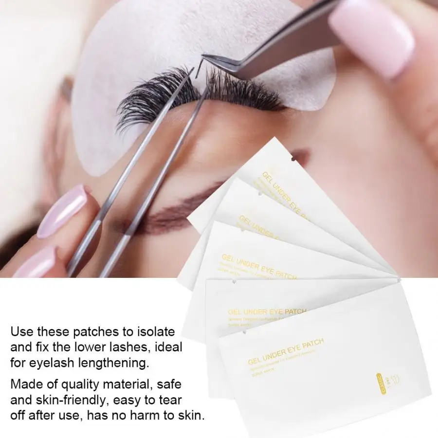 50 шт. накладки для глаз гидрогелевые наращивания прививки ресниц маска