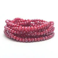 2 3 4 6 8mm faceted dark red crystal glass round beads spacer loose for jewelry making accessories necklace bracelet diy