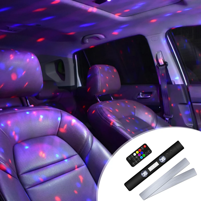 

Wireless LED Car Foot Ambient Light with Remote Control Backlight Music Control