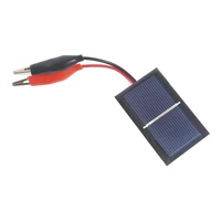 0 5v400ma solar panel polycrystalline silicon diy battery charger module 0 2w mini solar cell toy with 80mm alligator clip line