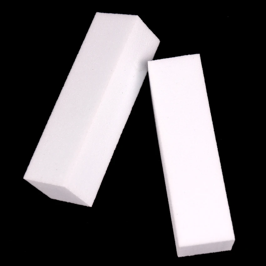 10 шт. шлифовальная губка для ногтей буферы пилка УФ геля белая буферный блок лак