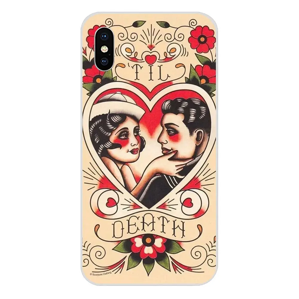Soft Design Phone Sailor Jerry Tattoo For Huawei Honor 4C 5A 5C 5X 6 6A 6X 7 7A 7C 7X 8 8C 8S 9 10 10i 20 20i Lite Pro | Мобильные