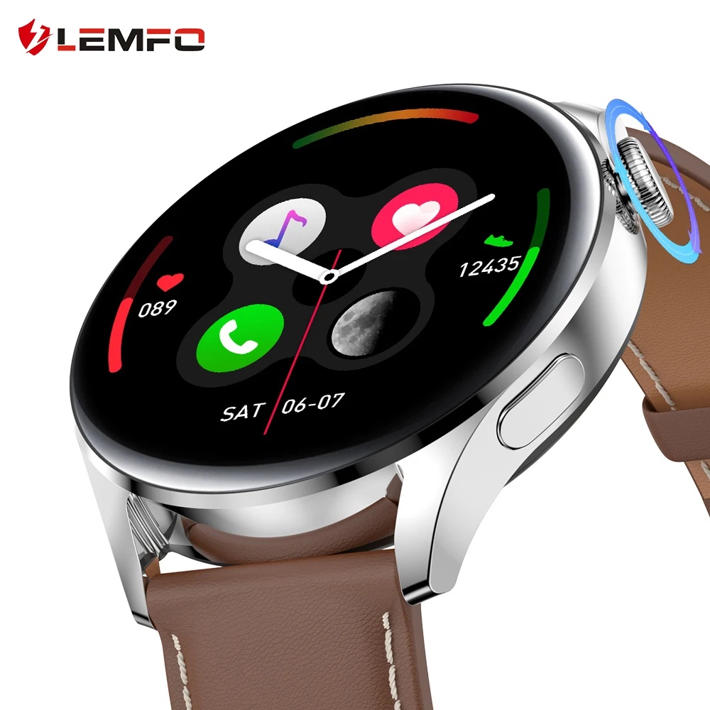 Смарт часы LEMFO Wear 3 pro для мужчин 360 IPS большой полный сенсорный экран поддержка