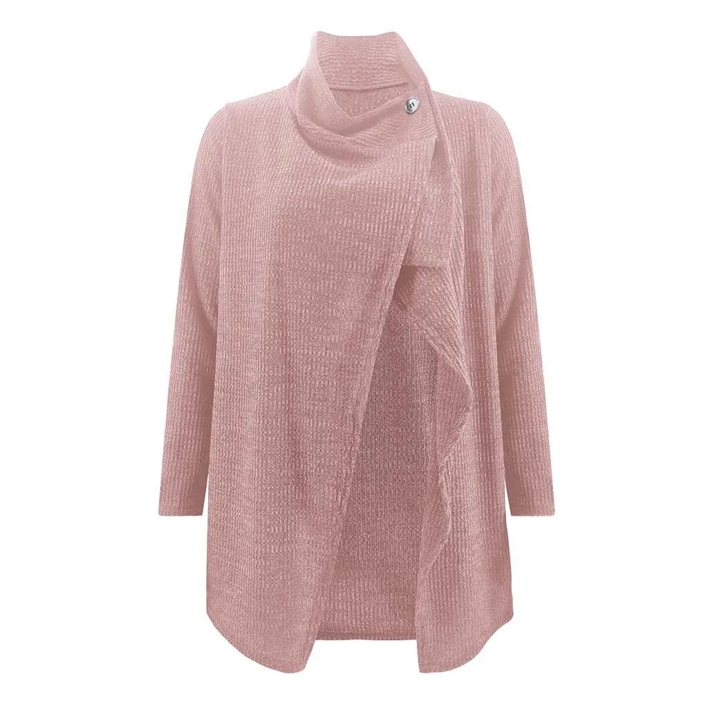 Модный женский кардиган Осенний однотонный топ Blusas Женский Повседневный свитер
