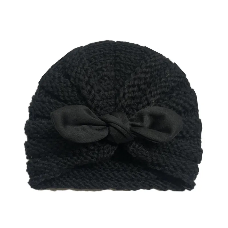 

Children's knitted hat Newborn Baby Boy Girl Knitted Knotted Hat Winter Warm Beanie Headwear Cap cap for girls modis #3O11