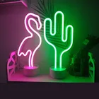 Светодиодный неоновый светильник с питанием от USB, праздничное украшение для рождевечерние НКИ, свадьбы, домашний подарок, неоновая лампа С КАКТУСОМ для работы с питанием от USB и аккумулятором для комнаты