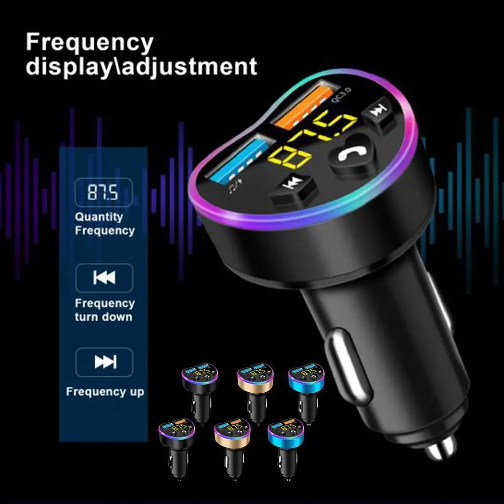 

Fast Car Charger Fm Transmitter Bluetooth Car Dual USB Mobile Car Phone Fast Charging MP3 TF Card Music Car Kit Heart Shape