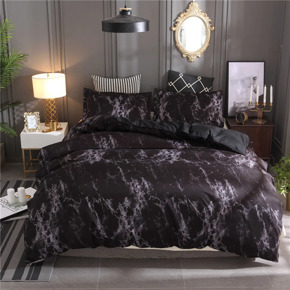 

Geometric Marble Bedding Set Duvet Cover with Pillowcases Home Textiles 3pcs Drop Ship