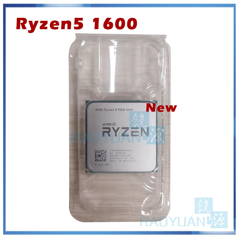 Новый процессор AMD Ryzen 5 1600 R5 PRO 3 2 ГГц шестиядерный двенадцатипоточный 65 Вт YD1600BBM6IAE