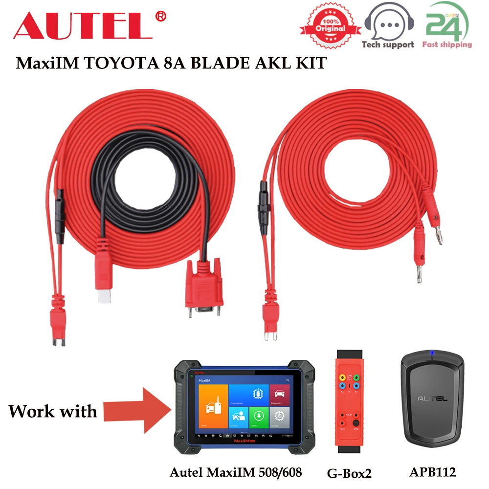 Autel MaxiIM TOYOTA 8A BLADE AKL KIT Toyota не умный ключ все ключи потеряны адаптер работает с APB112 и