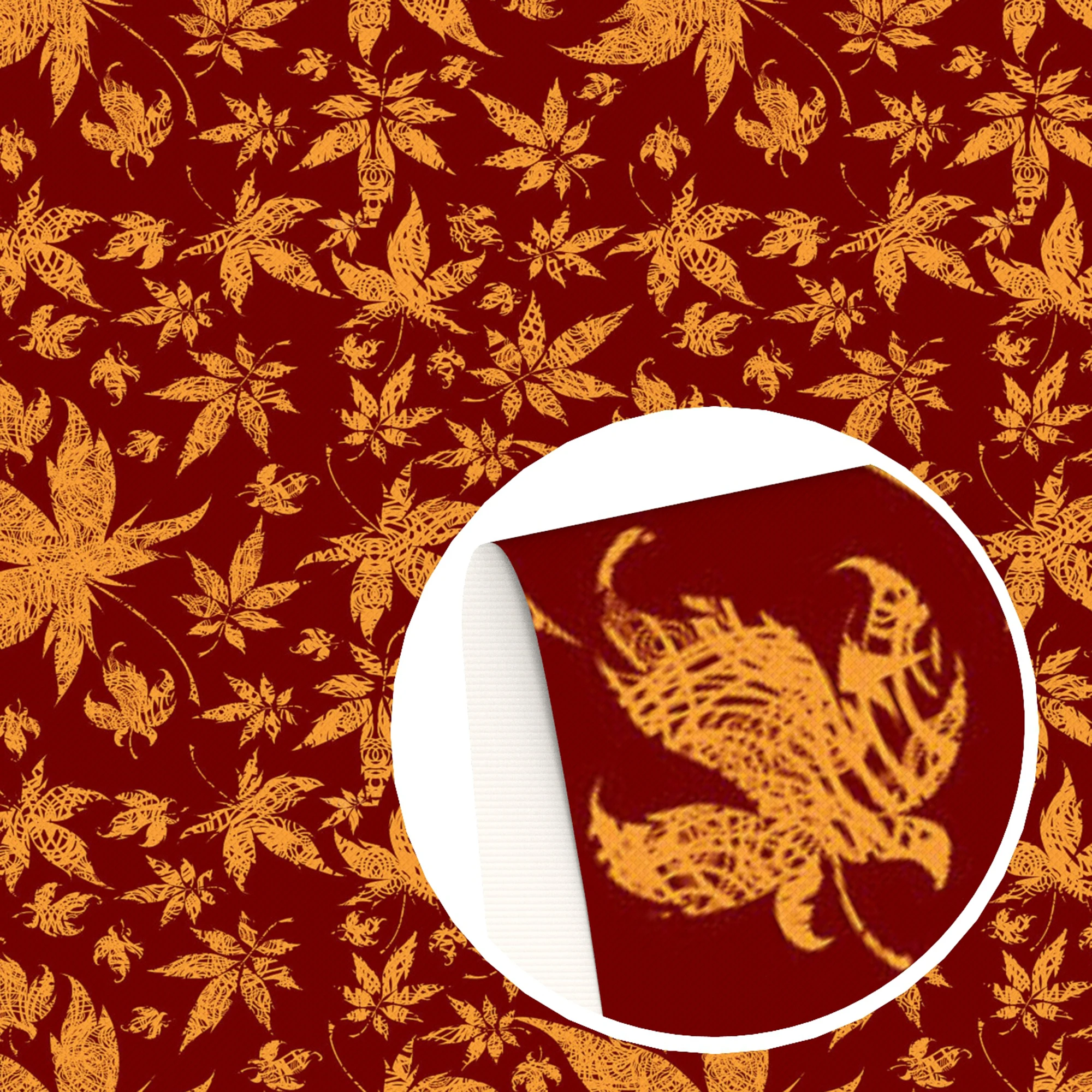 Ткань из полиэстера хлопка тыквы кленового листа меда с принтом ткань для шитья