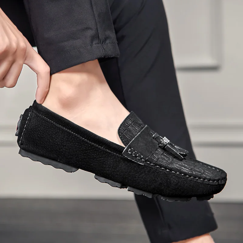 

Мужские модельные туфли с бахромой и круглым носком; Модные мужские лоферы из натуральной кожи; Свадебные туфли; Модные Лоферы для улицы