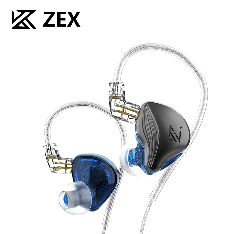 

KZ ZEX Earphones 1 Electrostatic 1 Dynamic IEMs Earplugs Detachable Cable Headphones Noice Cancelling Sport Game Headset