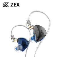 kz zex earphones 1 electrostatic 1 dynamic iems earplugs detachable cable headphones noice cancelling sport game headset