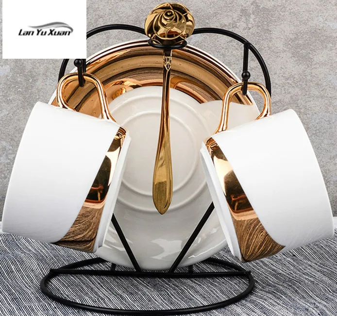 Кофейная чашка европейская кофейная Керамическая маленькая Роскошная золотая