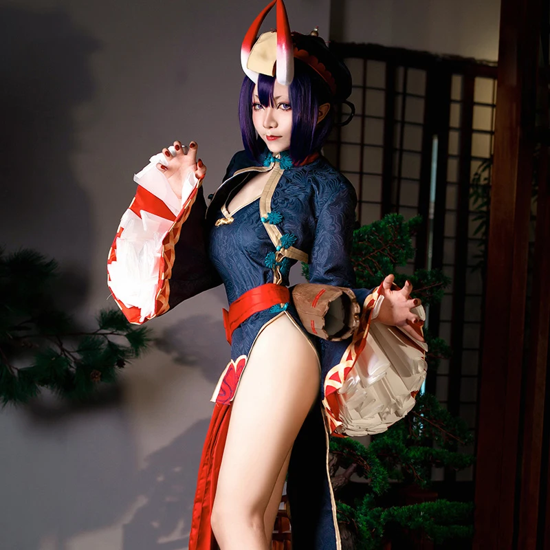 Аниме! Fate/Grand Order Shuten Doji 4-й юбилей зомби винтажная форма Чонсам косплей костюм