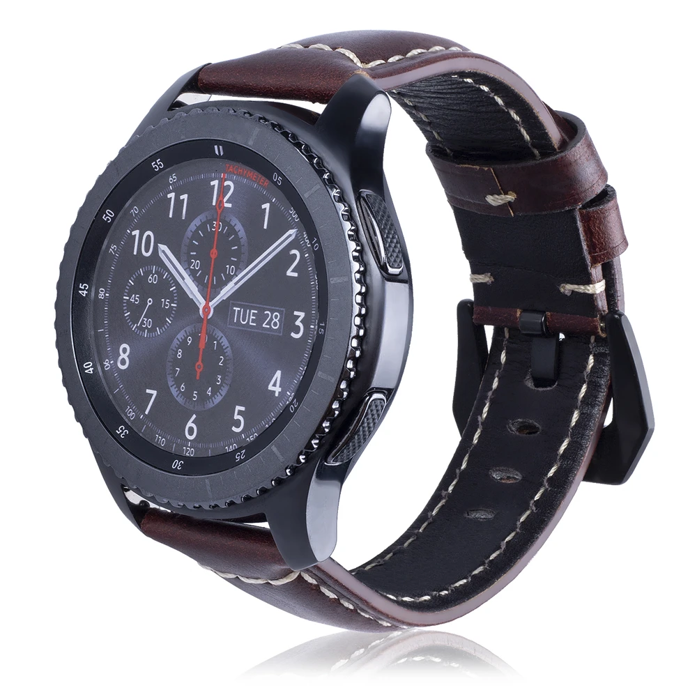 22 мм ремешок для часов Galaxy Watch 46 мм кожаный быстросъемный ремешок браслет для huawei Watch GT Amazfit GTR 47 мм Шестерня S3 ремни