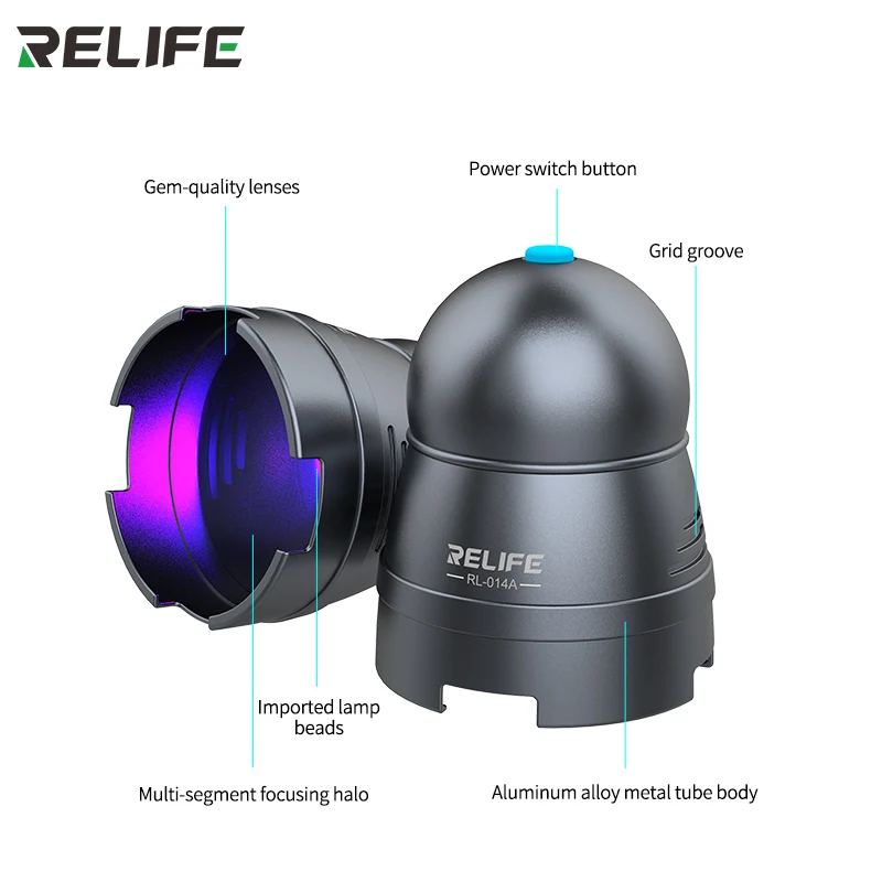 

RELIFE RL-014A USB UV Glue Curing Lamp Portable Mobile Phone Repairing Tools Green Oil Heating Light for Smart Mobile Phone