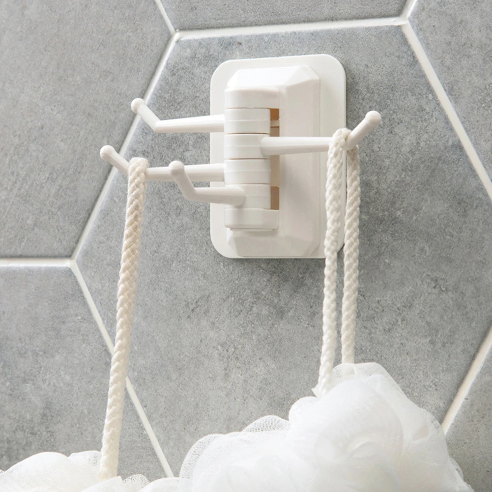 Многофункциональный поворотный самоклеящийся настенный без следов крючок