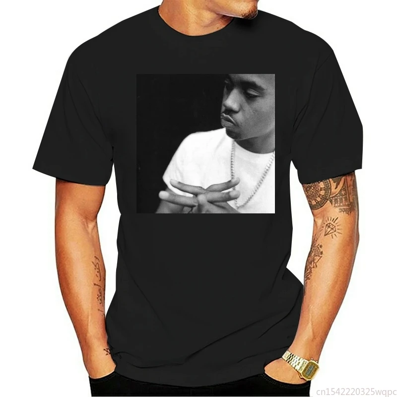 

Hip Hop Fashion Singer Tshirt Actual Fact Nas Trend Short Sleeve Four Seasons Daily Stretch & Spandex Unisex Tee
