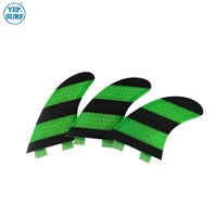 upsurf fcs surfboard fin double tabs l fins green and black sup board honeycomb fiberglass fin in surfing paddle board